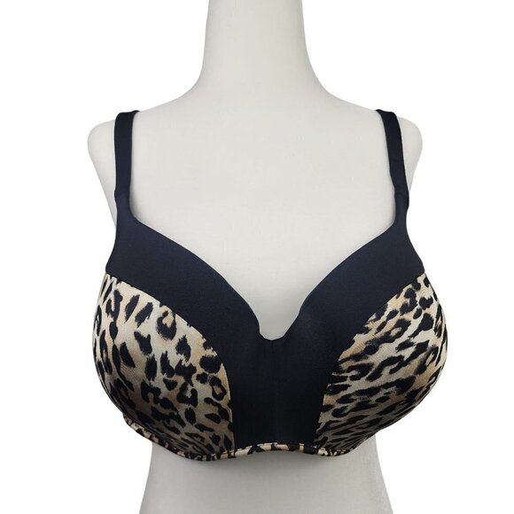 Addition Elle Full Support Wireless Bra Leopard Print 40DD - Picture 1 of 7
